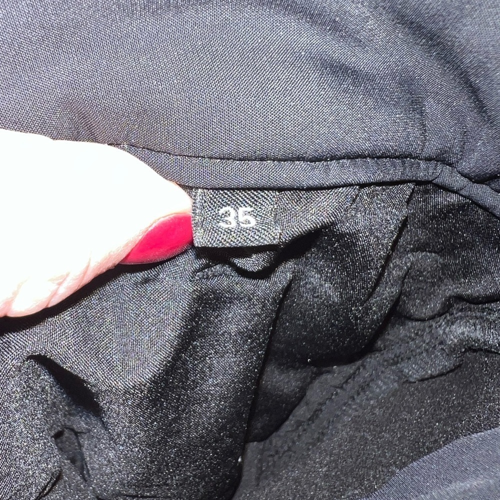 Prada Straight Leg Black Fleece Lined Trousers Size 35 - Picture 8 of 8
